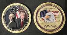 Load image into Gallery viewer, AMERICA'S 250th ANNIVERSARY PRESIDENT WAHINGTON & PRESIDENT TRUMP COMMERATIVE COIN (Copy)