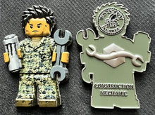 Load image into Gallery viewer, Seabee CM Rating Lego Style Coin
