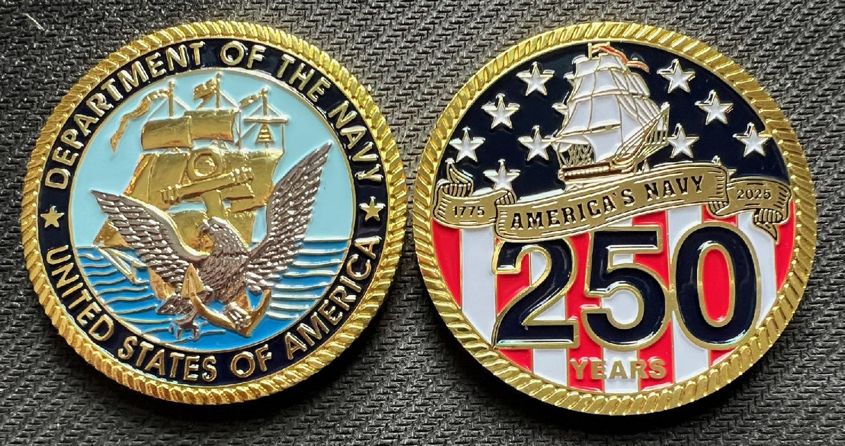 NAVY 250th ANNIVERSARY 2025 COIN – soscustomcoins