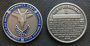 Air Force Reenlistment Coin 1.75"
