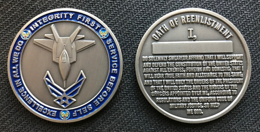 Air Force Reenlistment Coin 1.75