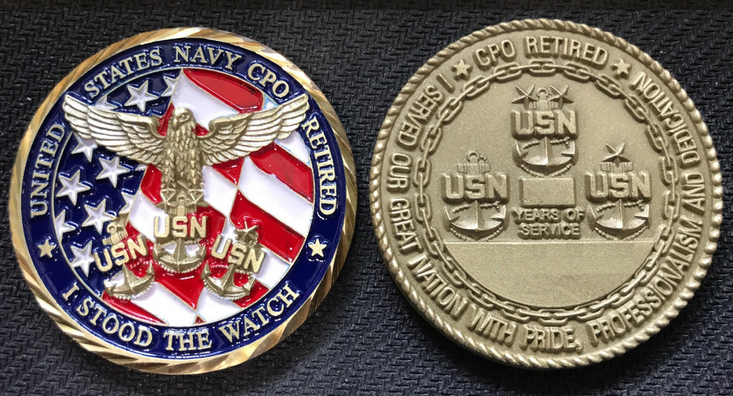 Navy CPO Retired Coin