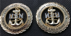 Navy CPO Cut-Out Coin 3