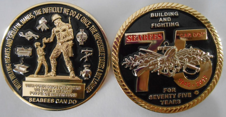 Seabee 75th Anniversary Coin soscustomcoins