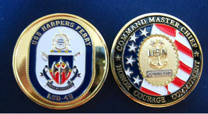 USS HARPERS FERRY LSD-49 COMMAND MASTER CHIEF COIN